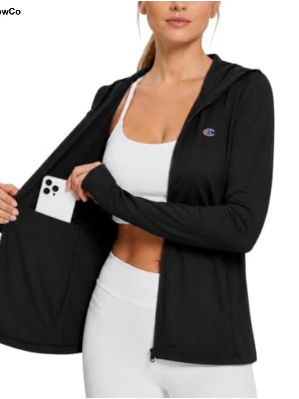 Champion Women's Sun Hoodie SPF 50+ UV Rash Guard Long Sleeve